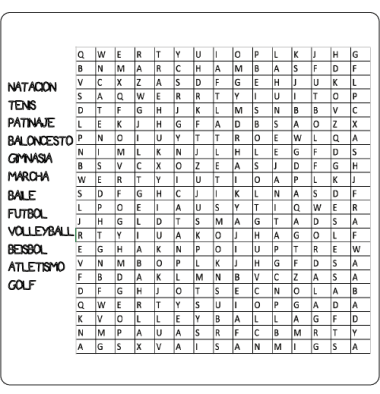 Sopa de letras DEPORTES