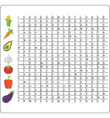 Sopa de letras VERDURAS