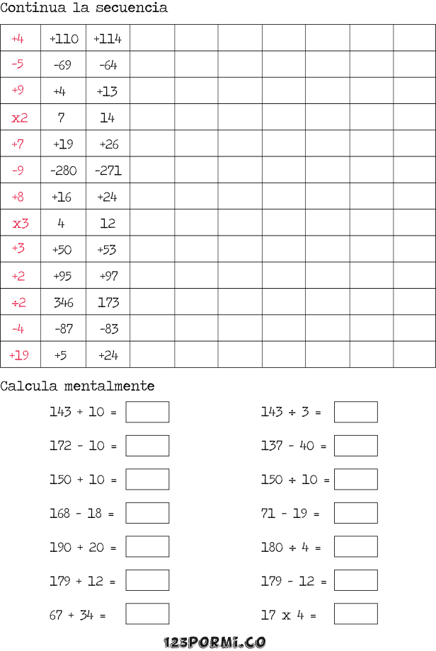 Operaciones matematicas