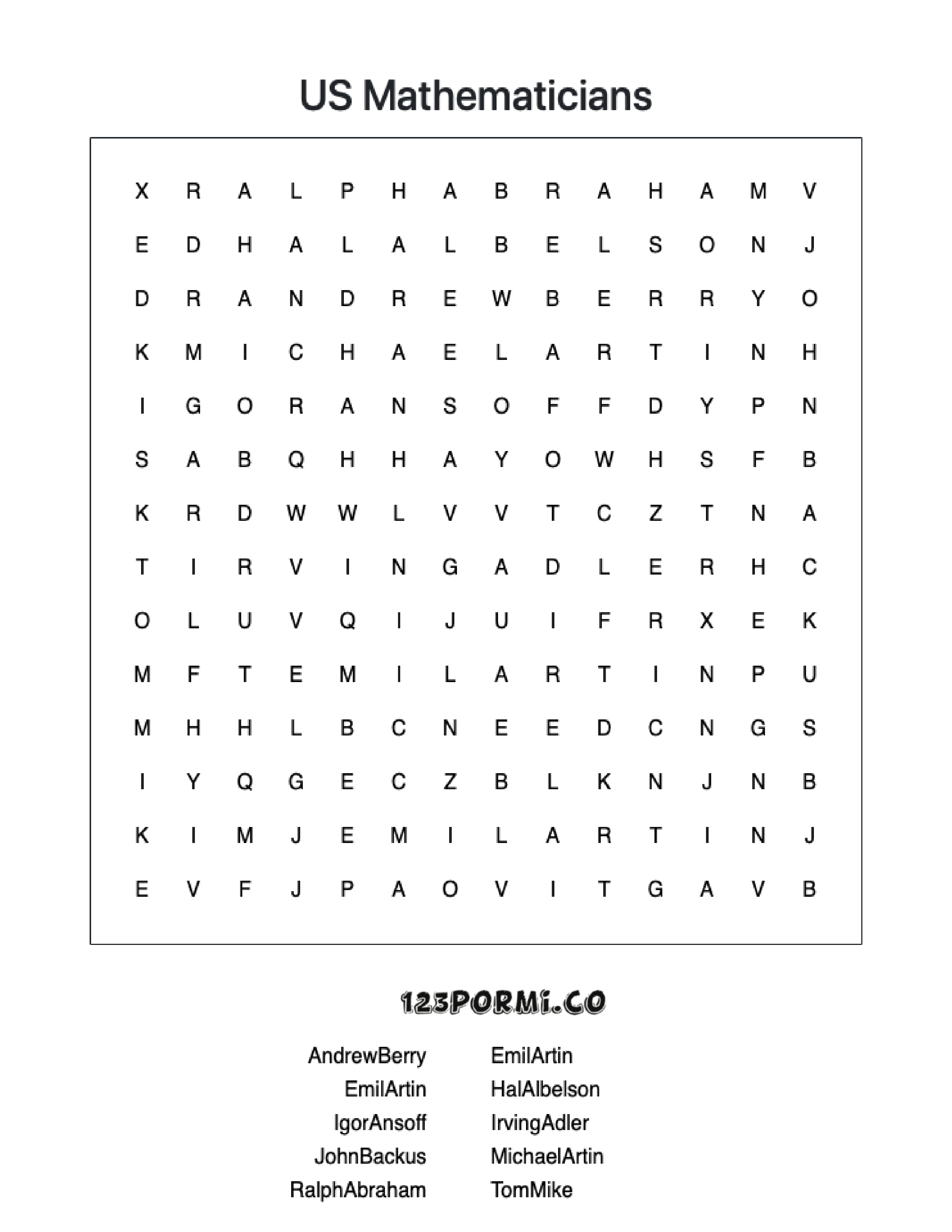 Word Search US Mathematicians 1 – 123 por mi